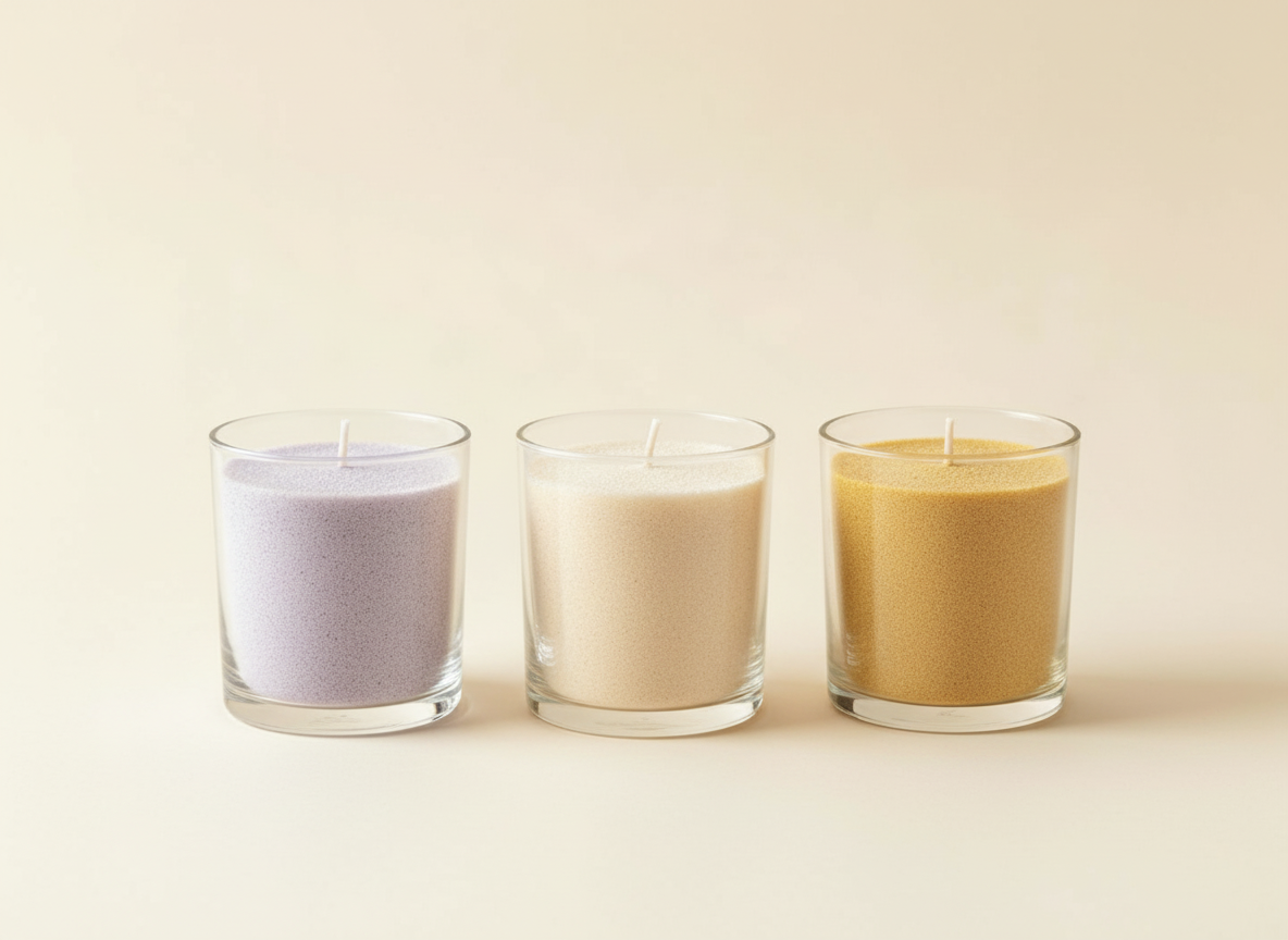 CosyCandle Starter-Set: Sandkerze + Nachfüllpack nach Wahl